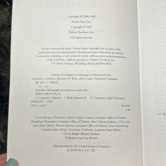 Louisiana: A History third edition by Bennett H Wall Book - Picture 4 of 4